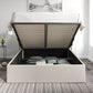 Amalfi Boucle Ivory Upholstered Ottoman Bed Frame Only