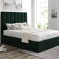 Amalfi Hugo Bottle Green Upholstered Ottoman Bed Frame Only