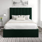 Amalfi Hugo Bottle Green Upholstered Ottoman Bed Frame Only
