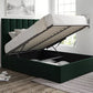 Amalfi Hugo Bottle Green Upholstered Ottoman Bed Frame Only