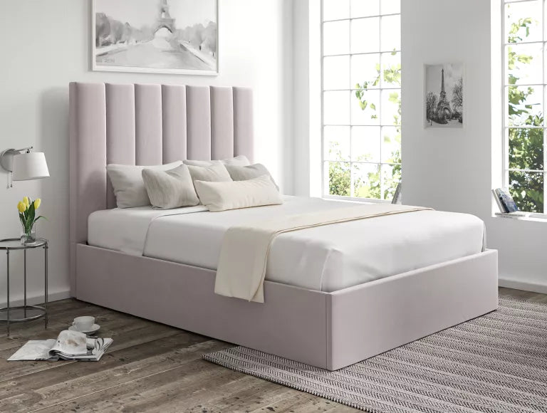 Amalfi Hugo Dove Upholstered Ottoman Bed Frame Only