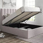 Amalfi Hugo Dove Upholstered Ottoman Bed Frame Only