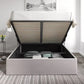 Amalfi Hugo Dove Upholstered Ottoman Bed Frame Only