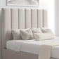 Amalfi Linea Fog Upholstered Ottoman Bed Frame Only