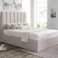 Amalfi Linea Fog Upholstered Ottoman Bed Frame Only