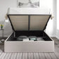 Amalfi Linea Fog Upholstered Ottoman Bed Frame Only