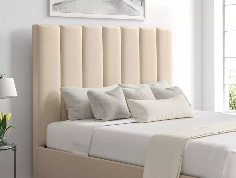 Amalfi Linea Linen Upholstered Ottoman Bed Frame Only