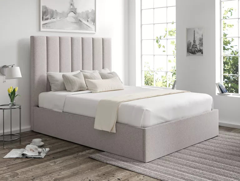 Amalfi Trebla Chalk Upholstered Ottoman Bed Frame Only