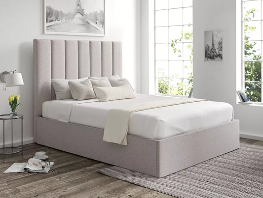 Amalfi Trebla Chalk Upholstered Ottoman Bed Frame Only