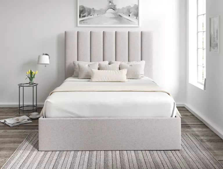 Amalfi Trebla Chalk Upholstered Ottoman Bed Frame Only