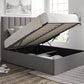 Amalfi Trebla Charcoal Upholstered Ottoman Bed Frame Only