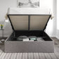 Amalfi Trebla Charcoal Upholstered Ottoman Bed Frame Only
