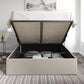 Amalfi Trebla Flax Upholstered Ottoman Bed Frame Only