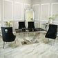 Arial 1.8m Dining Table Set With Black Chairs