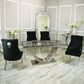 Arial 1.8m Dining Table Set With Black Chairs