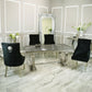 Arial 1.8m Dining Table Set With Black Chairs