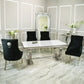 Arial 1.8m Dining Table Set With Black Chairs