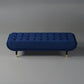 Enoak Modern Blue Bedroom Bench Velvet Upholstery Wooden Legs