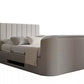 Berkley Upholstered Linea Fog Ottoman TV Bed - Bed Frame Only
