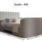 Berkley Upholstered Linea Fog Ottoman TV Bed - Bed Frame Only