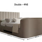 Berkley Upholstered Arran Natural Ottoman TV Bed - Bed Frame Only