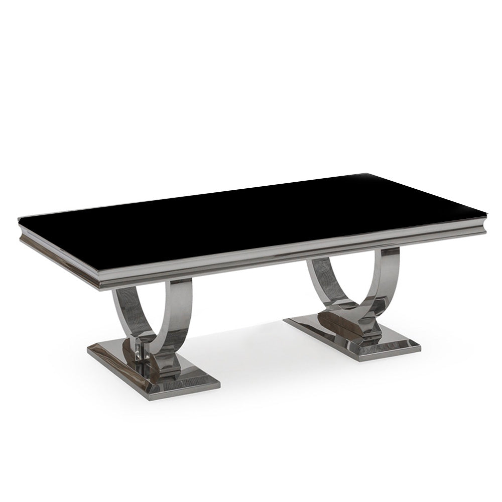 Black glass COFFEE table