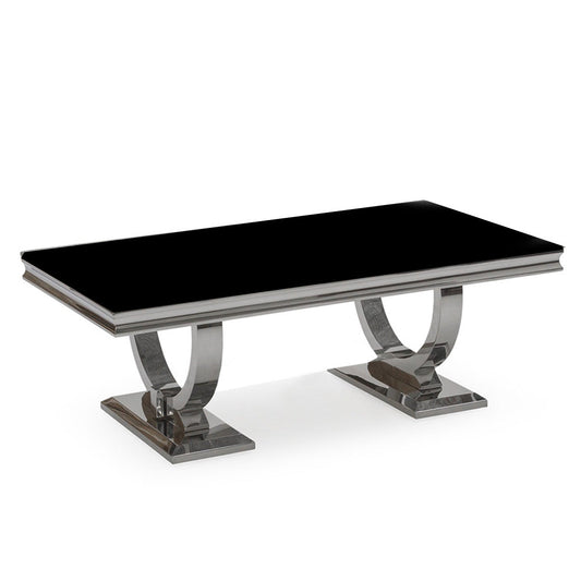 Black glass COFFEE table