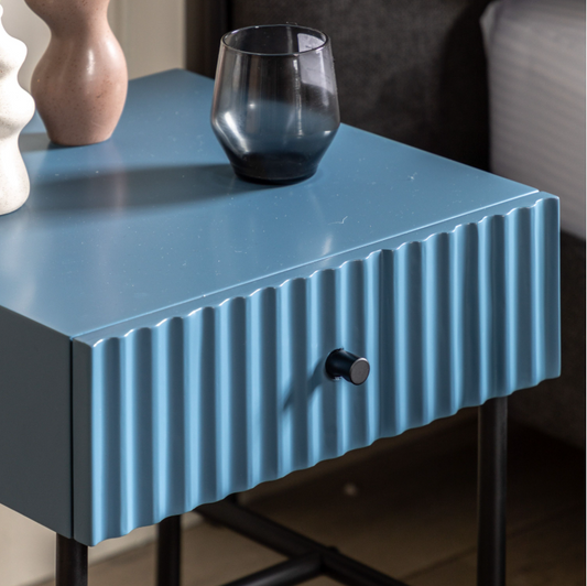 Arabella Bedside Table - Blue