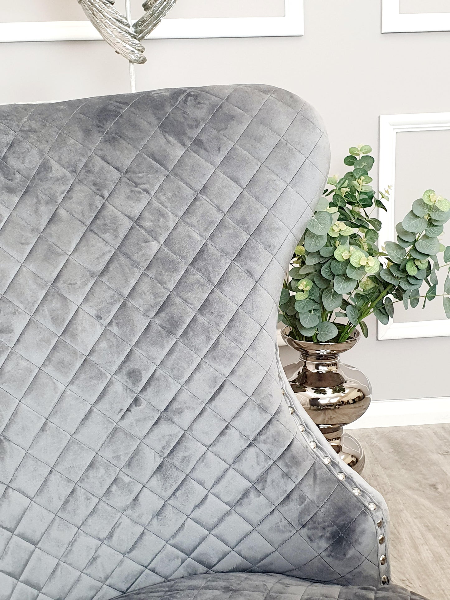 Chelsea Dining Chair with Lion Knocker & Buttoned Back