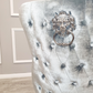 Chelsea Dining Chair with Lion Knocker & Buttoned Back