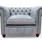 Chesterfield Alfie XL Low Back Club Armchair Vintage Ash Grey Cracked Wax Leather