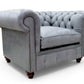 Chesterfield Alfie XL Low Back Club Armchair Vintage Ash Grey Cracked Wax Leather