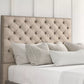 Chesterfield Upholstered Headboard and Ottoman Base