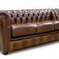 Chesterfield Handmade 3 Seater Sofa Antique Tan Real Leather