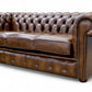 Chesterfield Handmade 3 Seater Sofa Antique Tan Real Leather