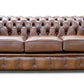 Chesterfield Handmade 3 Seater Sofa Antique Tan Real Leather