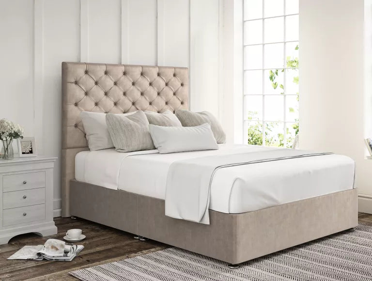 Chesterfield Upholstered Headboard and Divan Base