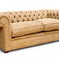 Chesterfield XL Alfie 3 Seater Sofa Settee Brunel Light Tan Leather