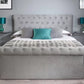 Chesterfield Grey Velvet Upholstered Ottoman Bed Frame
