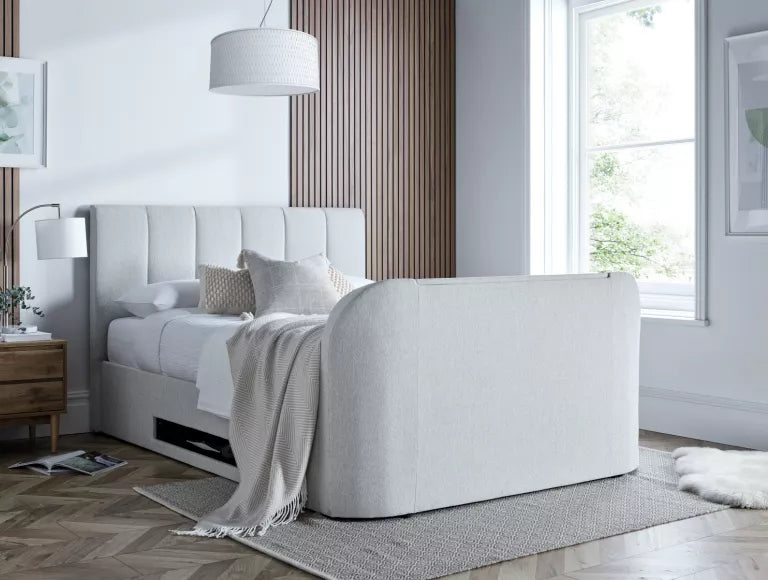 Copenhagen Upholstered Ottoman TV Bed - Shell