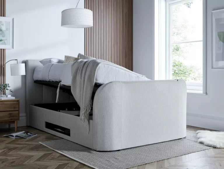 Copenhagen Upholstered Ottoman TV Bed - Shell