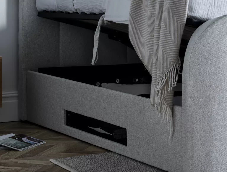 Copenhagen Upholstered Ottoman TV Bed - Shell