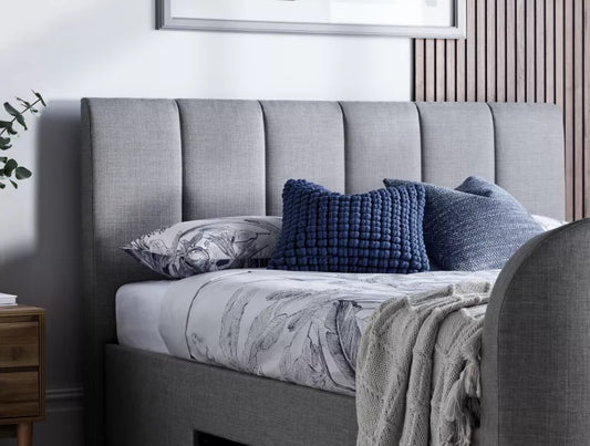 Copenhagen Upholstered Ottoman TV Bed - Mid Grey