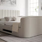 Berkley Upholstered Arran Natural Ottoman TV Bed - Bed Frame Only
