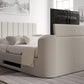 Berkley Upholstered Arran Natural Ottoman TV Bed - Bed Frame Only