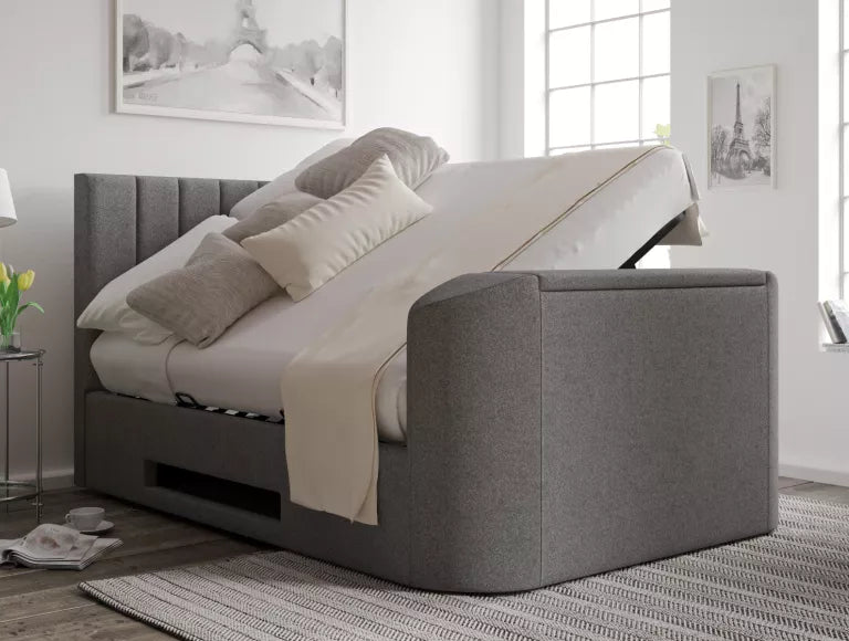 Berkley Upholstered Ottoman TV Bed - Bed Frame Only