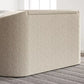 Berkley Upholstered Boucle Ivory Ottoman TV Bed - Bed Frame Only