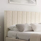 Berkley Upholstered Boucle Ivory Ottoman TV Bed - Bed Frame Only