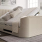 Berkley Upholstered Boucle Ivory Ottoman TV Bed - Bed Frame Only