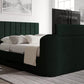 Berkley Upholstered Hugo Bottle Green Ottoman TV Bed - Bed Frame Only
